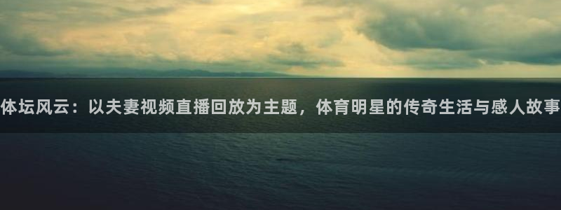 833体育赛事免费直播：体坛风云：以夫妻视频直播回放为主题，体育明星的传奇生活与感人故事